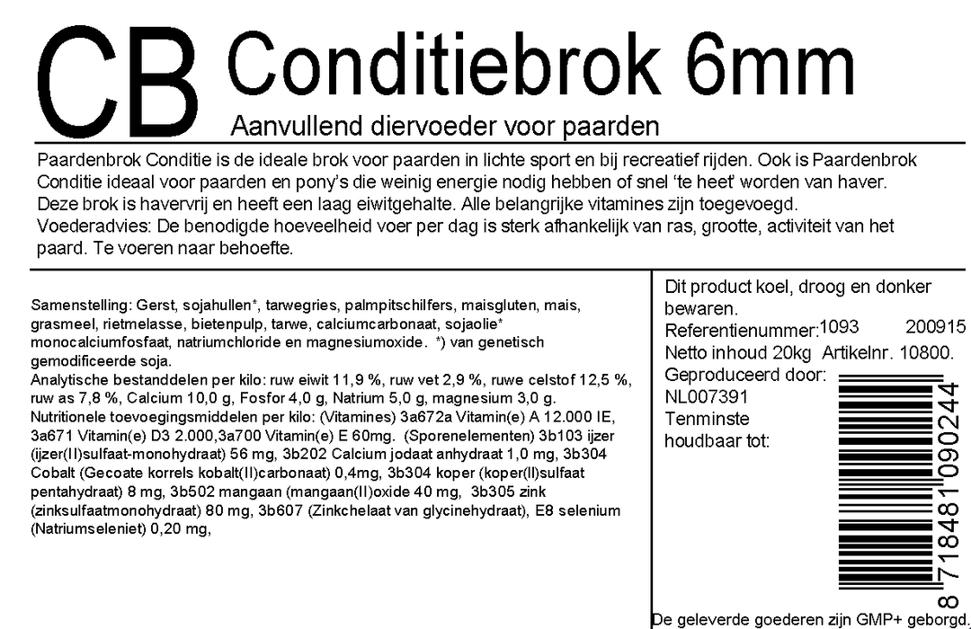 Paardenbrok Conditie | Basis & Sport | 20kg