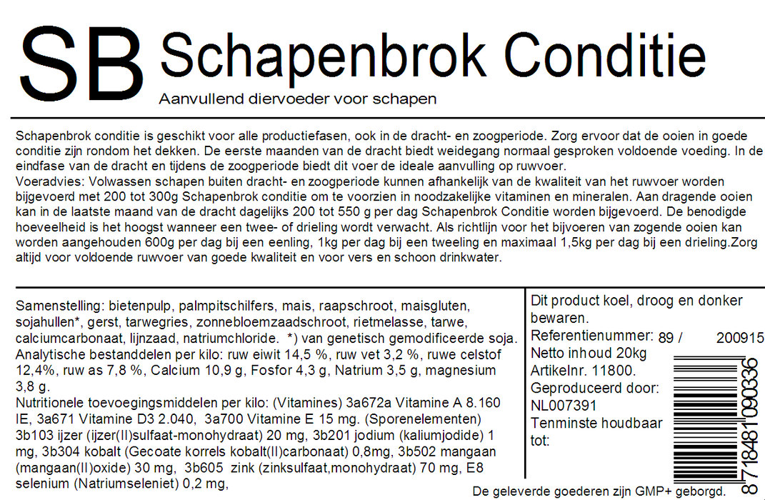 Schapenbrok Conditie 20kg